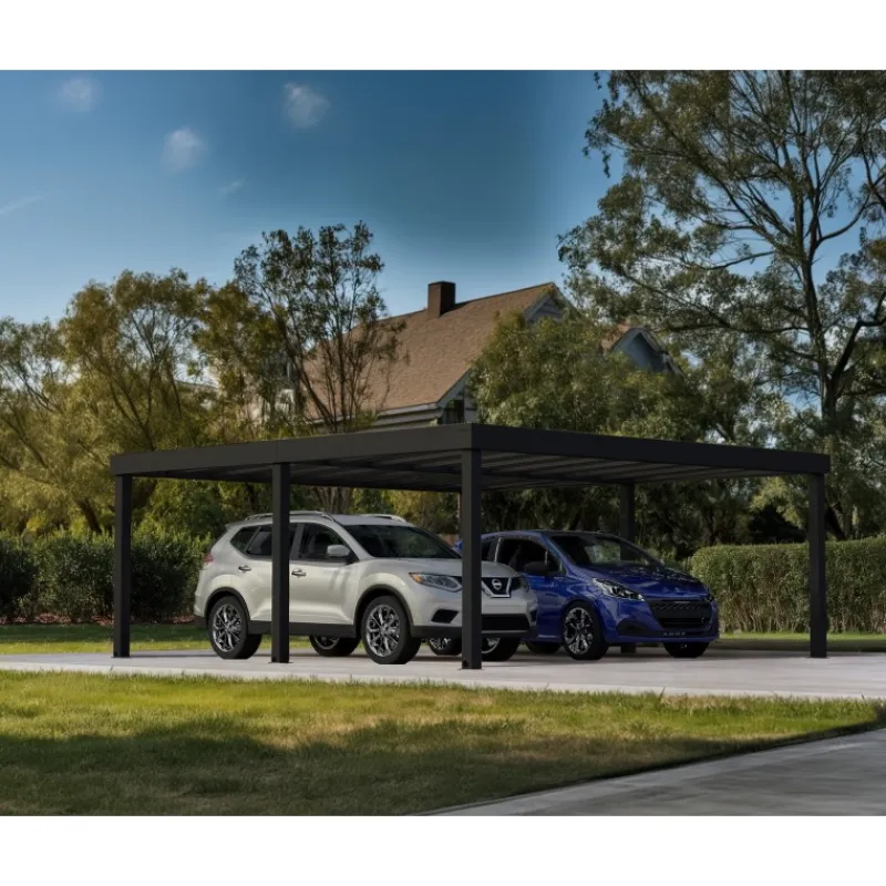 Canopia Carport*OSLO in Alluminio 6X6 m Nero