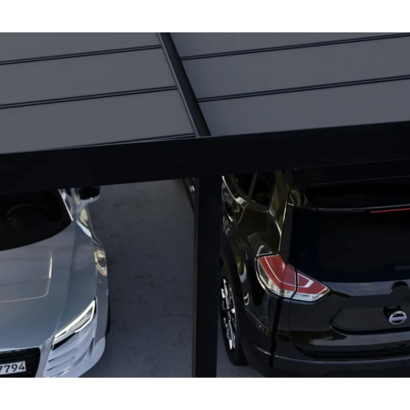 Canopia Carport*OSLO in Alluminio 6X6 m Nero