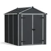 Canopia Casette Da Giardino Piccole*Rubicon Casetta Da Giardino in Policarbonato Ultra Resistente 229X185X217 cm Grigio Scuro