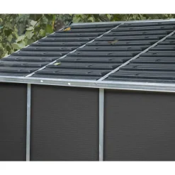 Canopia Casette Da Giardino Medie*Rubicon Casetta Da Giardino in Policarbonato Ultra Resistente 377X237X235 cm Grigio Scuro