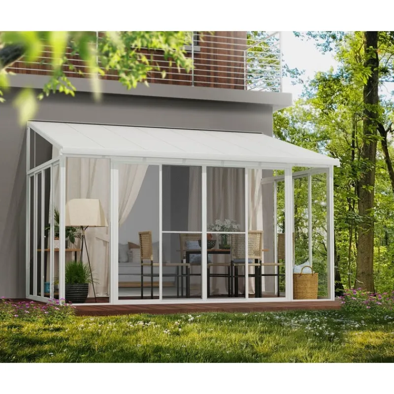 Canopia Verande|Pergole*San Remo Pergola Chiusa in Alluminio 3X4.4 m Bianco