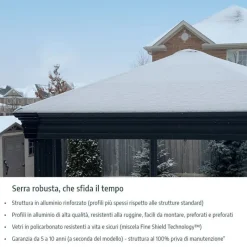 Canopia Verande|Pergole*San Remo Pergola Chiusa in Alluminio 3X3 m Grigio