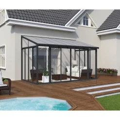 Canopia Verande|Pergole*San Remo Pergola Chiusa in Alluminio 3X4.4 m Grigio