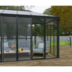 Canopia Accessori Canopia|Gazebo*Set Di Porte a Rete Per Garda/Sanremo/Ledro Veranda Grigio