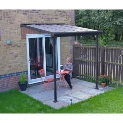 Canopia Pergole*Sierra Pergola Addossata in Alluminio 2.3X2.3 m Grigio