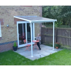 Canopia Pergole*Sierra Pergola Addossata in Alluminio 2.3X2.3 m Bianco