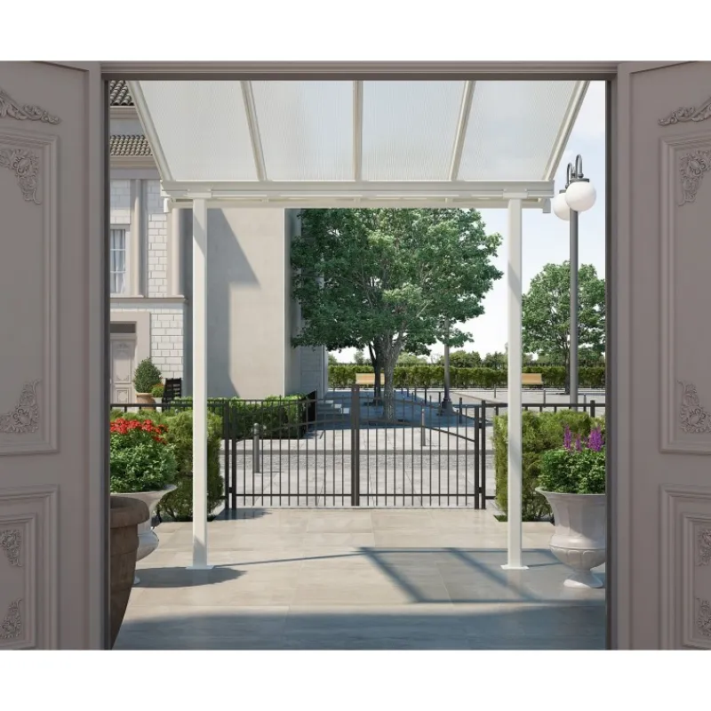 Canopia Pergole*Sierra Pergola Addossata in Alluminio 2.3X2.3 m Bianco
