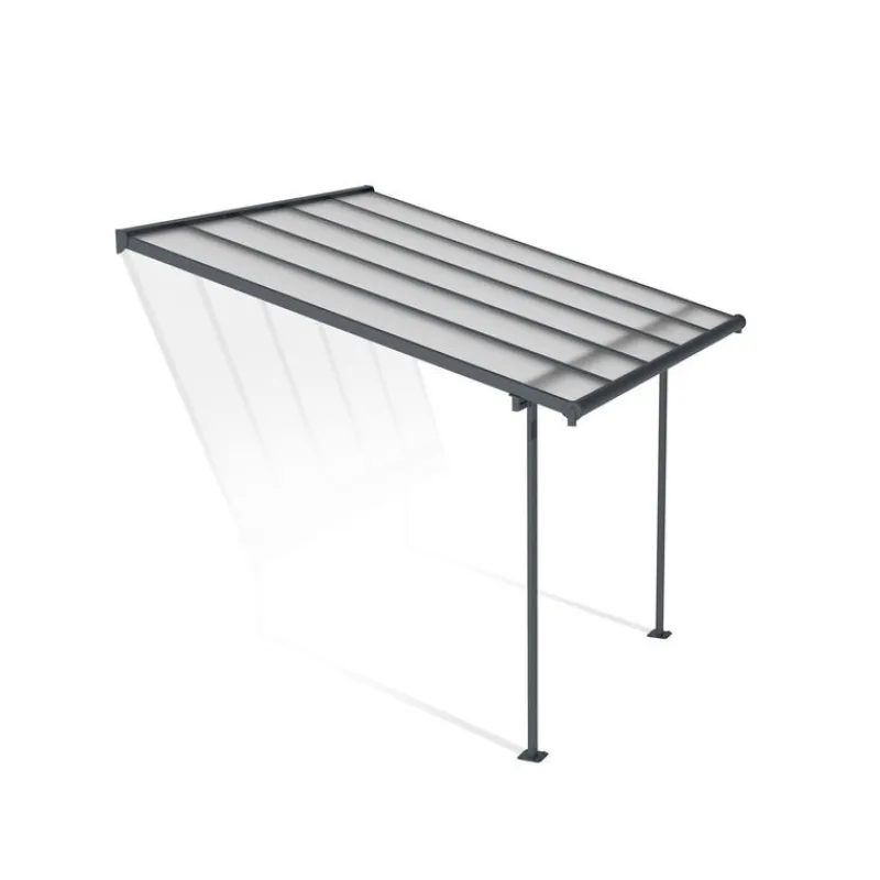 Canopia Pergole*Sierra Pergola Addossata in Alluminio 3X3 m Grigio