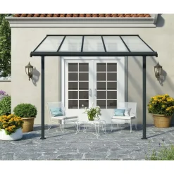 Canopia Pergole*Sierra Pergola Addossata in Alluminio 3X3 m Grigio