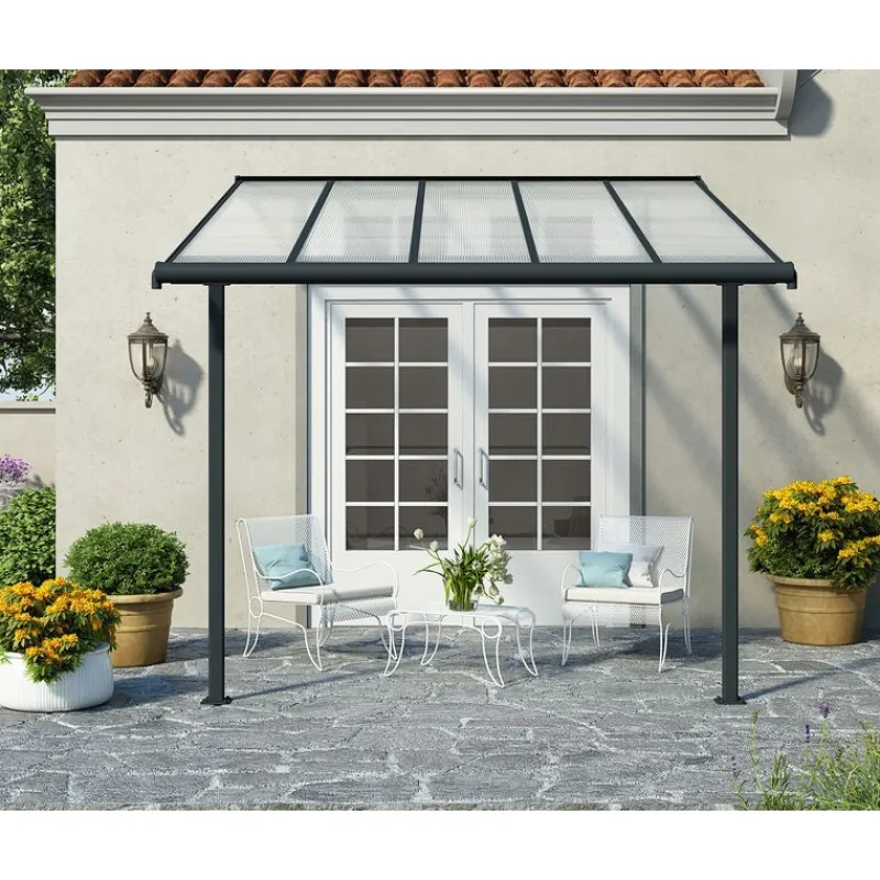 Canopia Pergole*Sierra Pergola Addossata in Alluminio 3X3 m Grigio