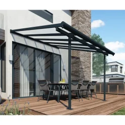 Canopia Pergole*Sierra Pergola Addossata in Alluminio 3X3 m Grigio