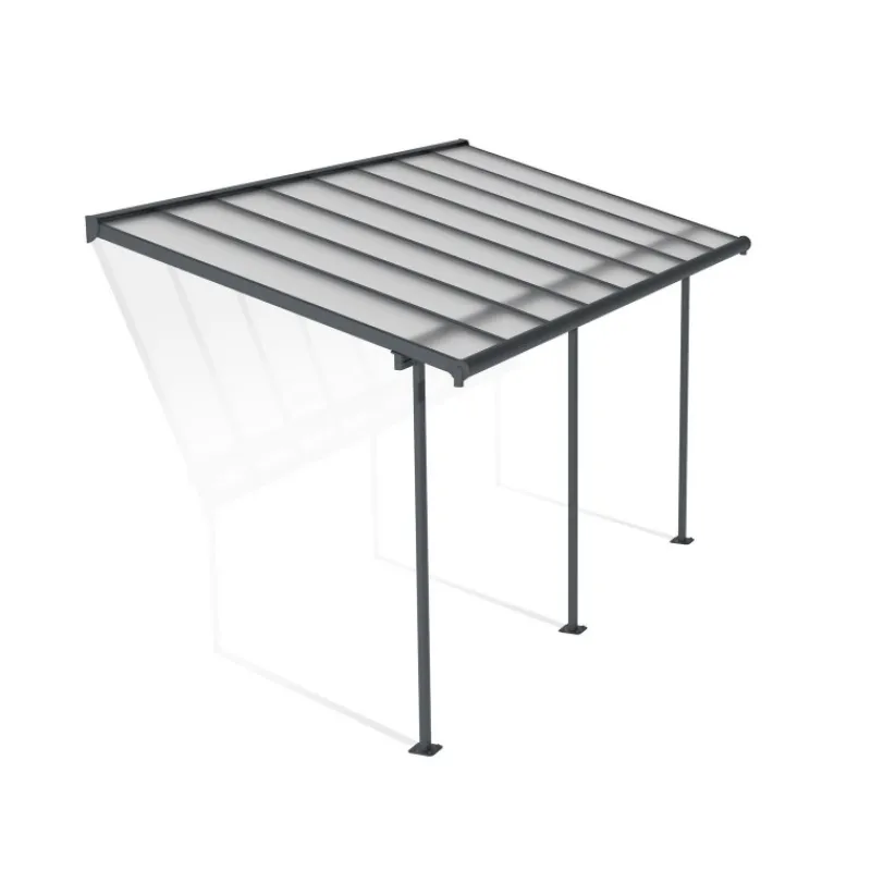 Canopia Pergole*Sierra Pergola Addossata in Alluminio 2.3X4.5 m Grigio