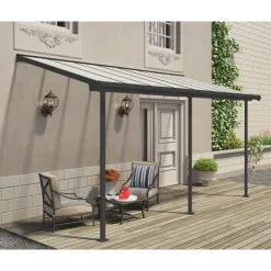 Canopia Pergole*Sierra Pergola Addossata in Alluminio 2.3X4.5 m Grigio