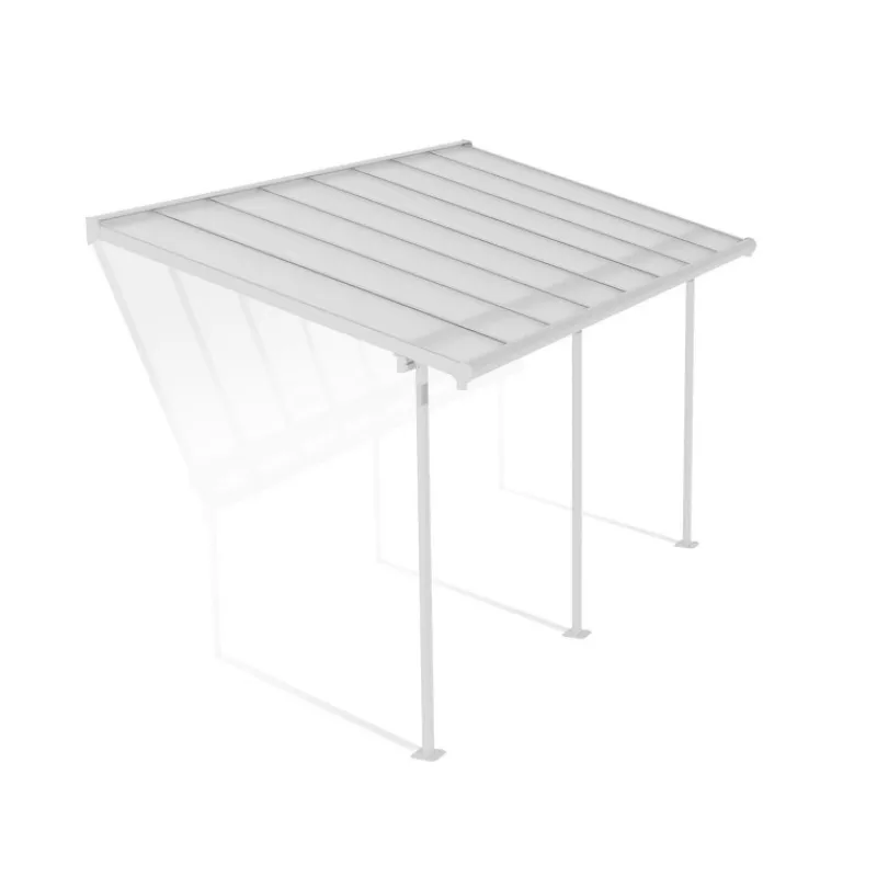 Canopia Pergole*Sierra Pergola Addossata in Alluminio 2.3X4.5 m Bianco