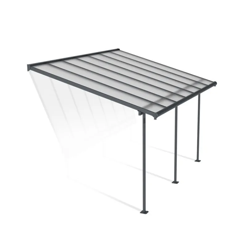Canopia Pergole*Sierra Pergola Addossata in Alluminio 3X4.3 m Grigio