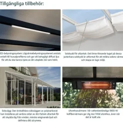 Canopia Pergole*Sierra Pergola Addossata in Alluminio 3X4.3 m Grigio
