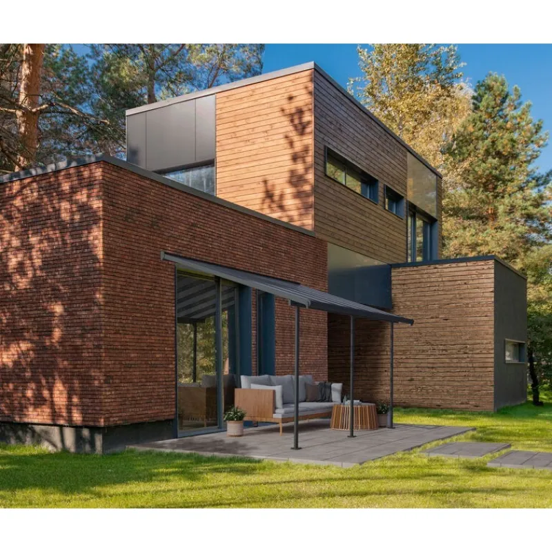 Canopia Pergole*Sierra Pergola Addossata in Alluminio 3X4.3 m Grigio