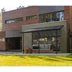 Canopia Pergole*Sierra Pergola Addossata in Alluminio 3X4.3 m Grigio