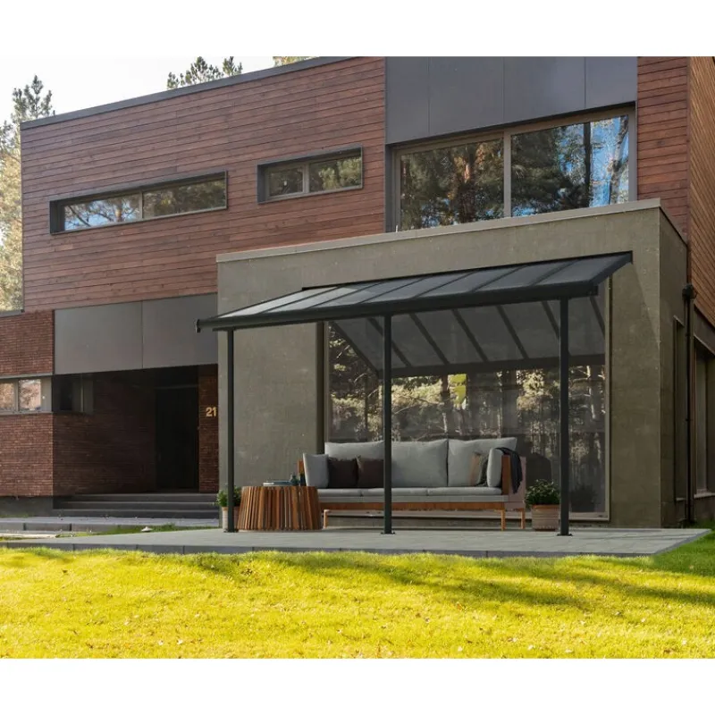 Canopia Pergole*Sierra Pergola Addossata in Alluminio 3X4.3 m Grigio