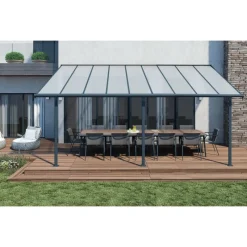 Canopia Pergole*Sierra Pergola Addossata in Alluminio 3X5.6 m Grigio