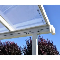 Canopia Pergole*Sierra Pergola Addossata in Alluminio 2.3X6.7 m Bianco