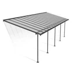Canopia Pergole*Sierra Pergola Addossata in Alluminio 3X9.2 m Grigio