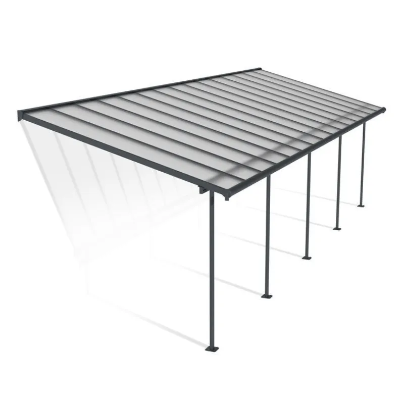 Canopia Pergole*Sierra Pergola Addossata in Alluminio 3X9.2 m Grigio