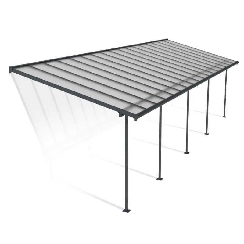 Canopia Pergole*Sierra Pergola Addossata in Alluminio 3X10.4 m Grigio