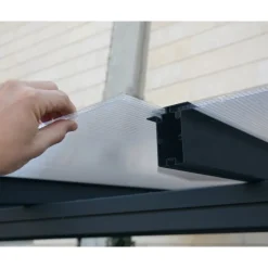 Canopia Pergole*Sierra Pergola Addossata in Alluminio 3X10.4 m Grigio