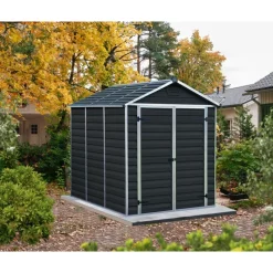 Canopia Casette Da Giardino Piccole*Skylight Casetta Da Giardino in Policarbonato 229X185X217 cm Grigio Scuro