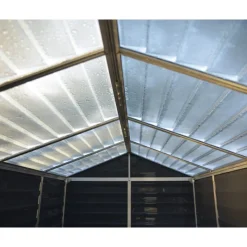 Canopia Casette Da Giardino Piccole*Skylight Casetta Da Giardino in Policarbonato 90X185X217 cm Grigio Scuro
