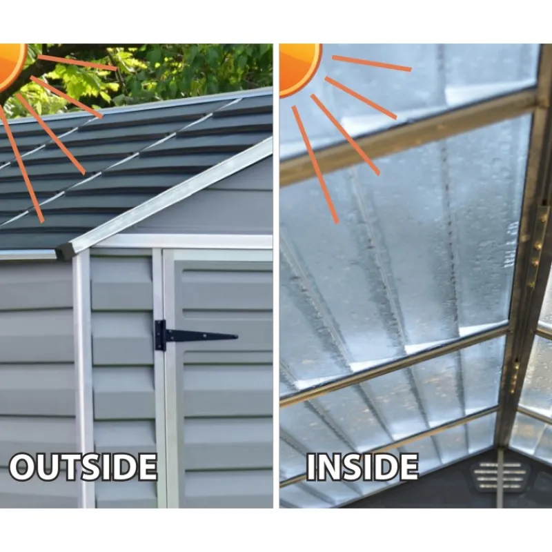 Canopia Casette Da Giardino Grandi*Skylight Casetta Da Giardino in Policarbonato 303X185X217 cm Grigio