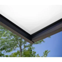 Canopia Pensiline*Sophia Pensilina Da Esterno 215X95 cm - Struttura Grigia Pannelli Opal Bianco