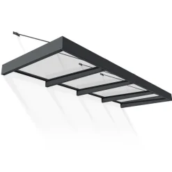 Canopia Pensiline*Sophia XL Pensilina Da Esterno 379X140X67 cm - Struttura Grigia Pannello Trasparente