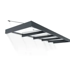 Canopia Pensiline*Sophia XL Pensilina Da Esterno 472X140X67 cm - Struttura Grigia Pannello Trasparente