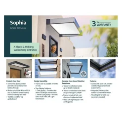 Canopia Pensiline*Sophia XL Pensilina Da Esterno 660X140 cm - Struttura Grigia Pannelli Opal Bianco