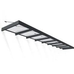 Canopia Pensiline*Sophia XL Pensilina Da Esterno 845X140X67 cm - Struttura Grigia Pannello Trasparente