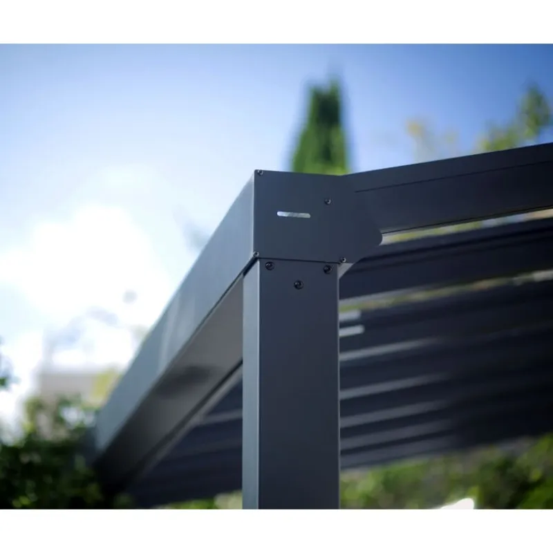 Canopia Pergole*Stockholm Pergola Addossata in Alluminio di Premium 3.4X3.7 m Trasparente