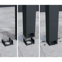 Canopia Pergole*Stockholm Pergola Addossata in Alluminio di Premium 3.4X3.7 m Trasparente