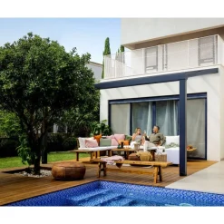 Canopia Pergole*Stockholm Pergola Addossata in Alluminio di Premium 3.4X5.2 m Trasparente