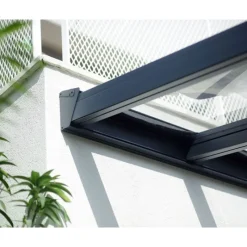 Canopia Pergole*Stockholm Pergola Addossata in Alluminio di Premium 3.4X6 m Trasparente