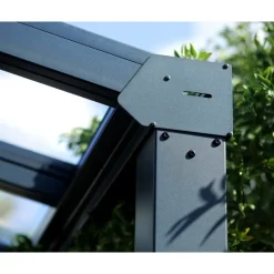 Canopia Pergole*Stockholm Pergola Addossata in Alluminio di Premium 3.4X6 m Trasparente