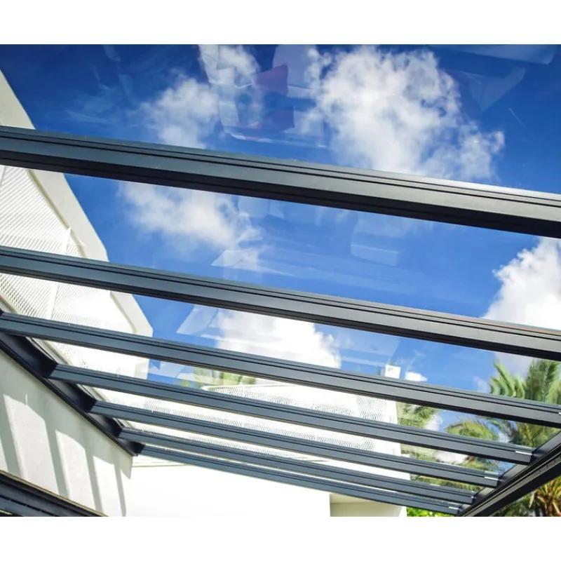 Canopia Pergole*Stockholm Pergola Addossata in Alluminio di Premium 3.4X6 m Trasparente
