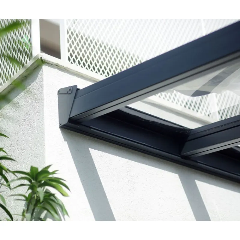 Canopia Pergole*Stockholm Pergola Addossata in Alluminio di Premium 3.4X7.3 m Trasparente