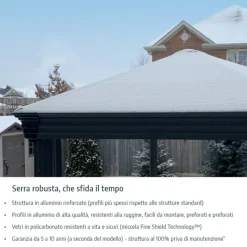 Canopia Verande*Sun Room Veranda in Policarbonato 2.7X6.3 m Bianco