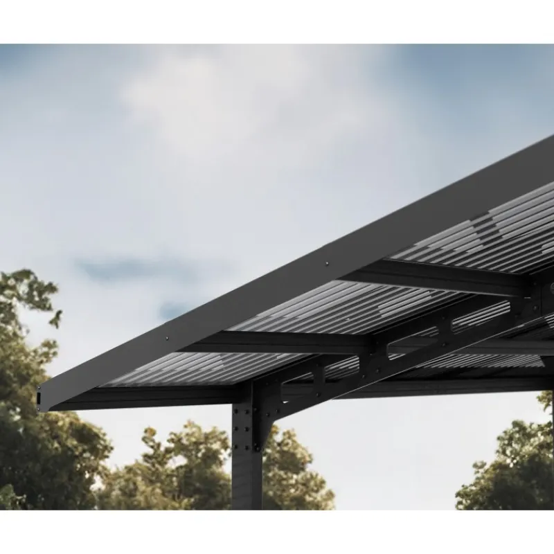 Canopia Carport*Sydney Carport in Alluminio 3 X 6 m Nero