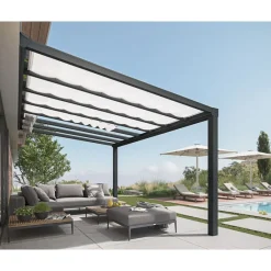 Canopia Accessori Canopia|Pergole*Tenda da Tetto Per la Pergola Stockholm 3.4X7.3 m Bianco