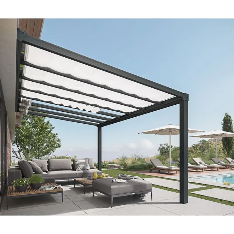 Canopia Accessori Canopia|Pergole*Tenda da Tetto Per la Pergola Stockholm 3.4X9.5 m Bianco