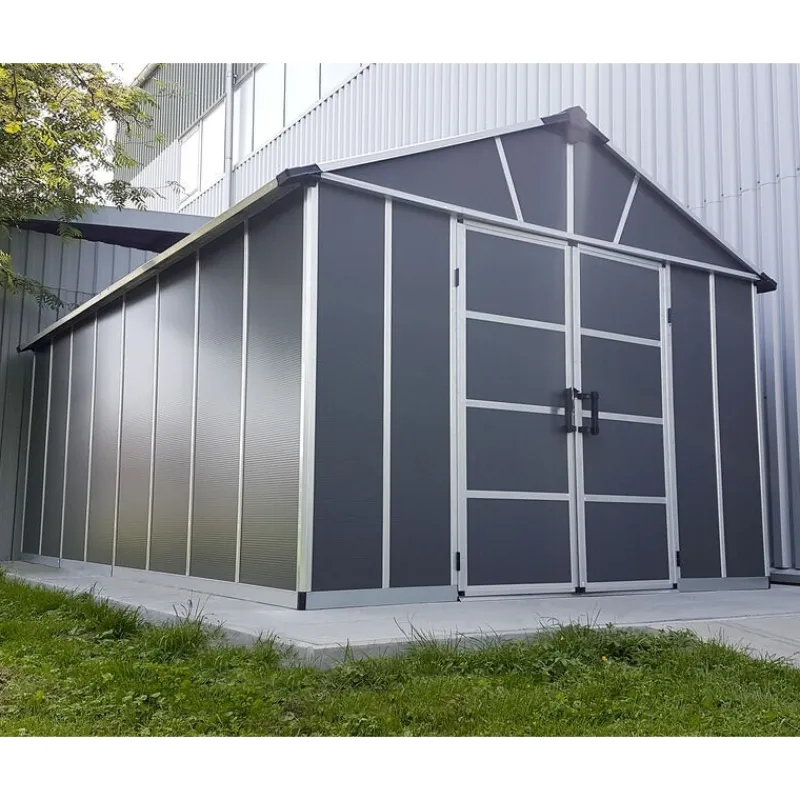 Canopia Casette Da Giardino Grandi*Yukon Casetta Da Giardino in Policarbonato 519X332X252 cm Grigio