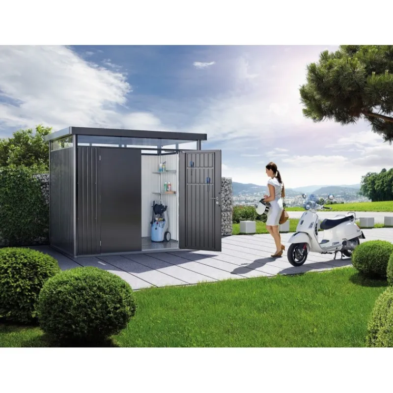 Biohort Casette Da Giardino Piccole|Casetta Highline Biohort In Metallo*Casetta da Giardino in Metallo HIGHLINE S con Porta Standard